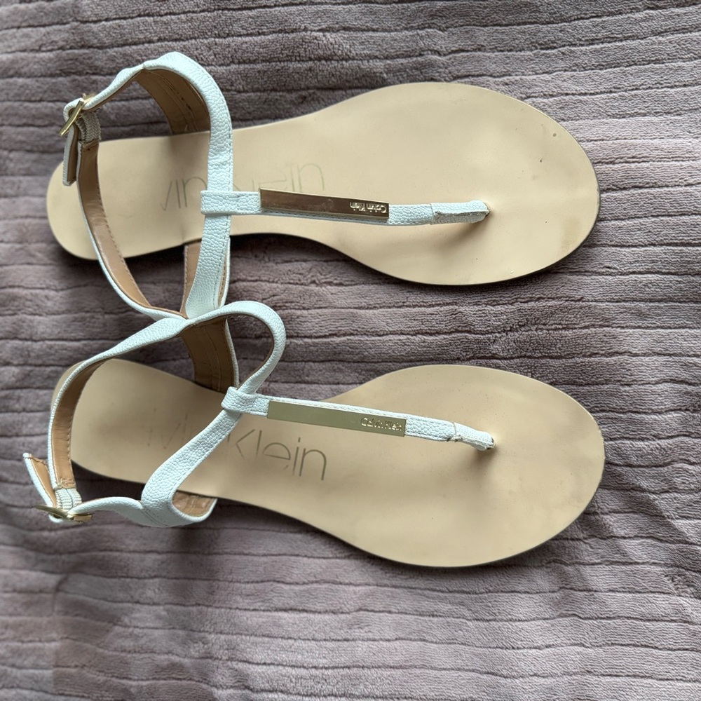 Calvin Klein Women's White Sandals